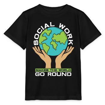 Le travail social fait le socialiste - T-shirt bio MINI CREATOR Stanley/Stella Enfant - noir - Devant - Mikhail (115cm)