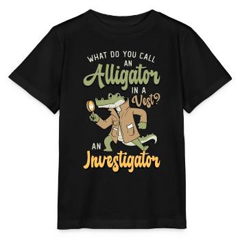 Alligator Hunting What Do You Call Gator Hunting - Stanley/Stella Kinder T-Shirt MINI CREATOR  - Schwarz - Vorne - Mikhail (115cm)