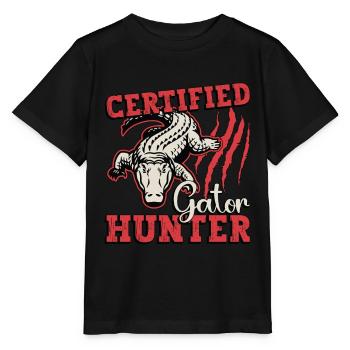 Alligator Hunting Certified Gator Hunter Hunting - Stanley/Stella Kinder T-Shirt MINI CREATOR  - Schwarz - Vorne - Mikhail (115cm)