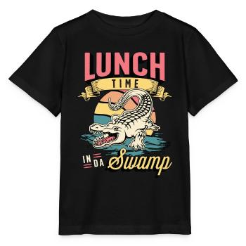 Alligator Hunting Lunch Time In Da Swamp Hunting - Stanley/Stella Kinder T-Shirt MINI CREATOR  - Schwarz - Vorne - Mikhail (115cm)