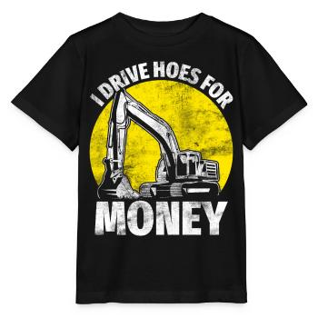 Funny Excavator Driver HEO - Stanley/Stella MINI CREATOR Kids’ T-Shirt - black - Front - Mikhail (115cm)