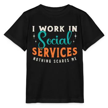 Service social Je travaille dans Consultant en aide sociale - T-shirt bio MINI CREATOR Stanley/Stella Enfant - noir - Devant - Mikhail (115cm)