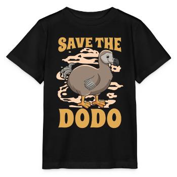 Dodo Bird Save The Dodo Flightless Bird Animals - Stanley/Stella MINI CREATOR Kids’ T-Shirt - black - Front - Mikhail (115cm)