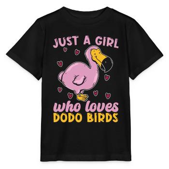 Dodo Bird Just A Girl Who Loves Flightless Birds - Stanley/Stella MINI CREATOR Kids’ T-Shirt - black - Front - Mikhail (115cm)