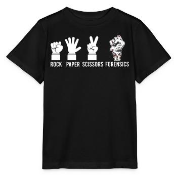 Funny coroner - Stanley/Stella MINI CREATOR Kids’ T-Shirt - black - Front - Mikhail (115cm)