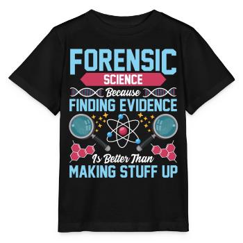 Funny coroner - Stanley/Stella MINI CREATOR Kids’ T-Shirt - black - Front - Mikhail (115cm)
