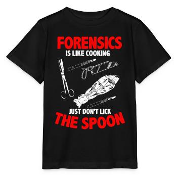 Funny coroner - Stanley/Stella MINI CREATOR Kids’ T-Shirt - black - Front - Mikhail (115cm)