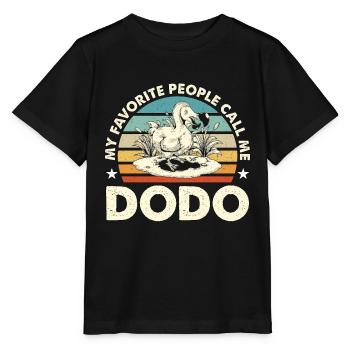 Dodo Bird My Favorite People Call Retro Flightless - Stanley/Stella MINI CREATOR Kids’ T-Shirt - black - Front - Mikhail (115cm)