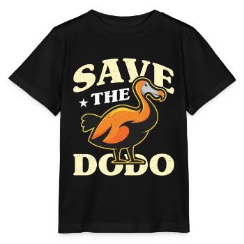 Dodo Bird Save The Dodo Flightless Extinct Birds - Stanley/Stella MINI CREATOR Kids’ T-Shirt - black - Front - Mikhail (115cm)
