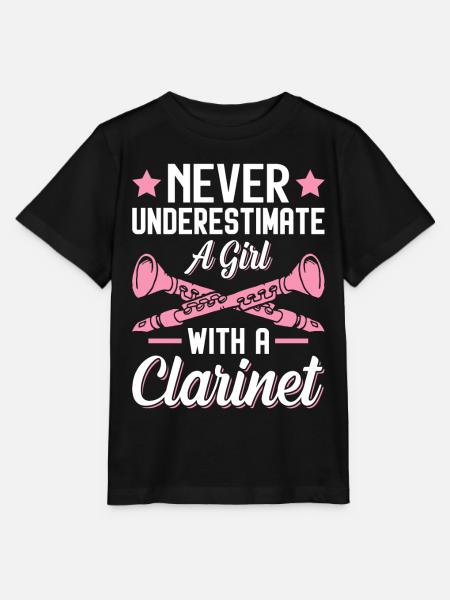 Lustiger Spieler Klarinettist - Stanley/Stella Kinder T-Shirt MINI CREATOR - Schwarz