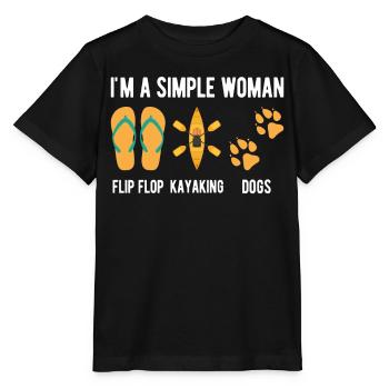 Kajak Frauen Rafting Paddeln - Stanley/Stella Kinder T-Shirt MINI CREATOR  - Schwarz - Vorne - Mikhail (115cm)