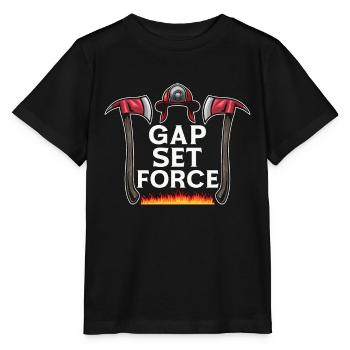Chief Firefighter Gap Set Force Fire Department - Stanley/Stella MINI CREATOR Kids’ T-Shirt - black - Front - Mikhail (115cm)