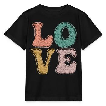 Charcoal Drawing Sketch Artist LOVE - Stanley/Stella MINI CREATOR Kids’ T-Shirt - black - Front - Mikhail (115cm)