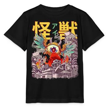 Kaiju Fliegender Augapfel Japanisches Anime-Monste - Stanley/Stella Kinder T-Shirt MINI CREATOR  - Schwarz - Vorne - Mikhail (115cm)