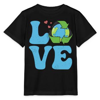 Ecologist Ecology Environment LOVE - Stanley/Stella MINI CREATOR Kids’ T-Shirt - black - Front - Mikhail (115cm)