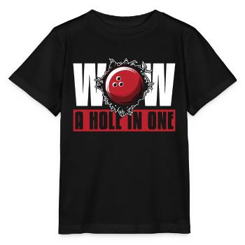Alley Bowling Wow A Hole In One Bowling Player - Stanley/Stella MINI CREATOR Kids’ T-Shirt - black - Front - Mikhail (115cm)