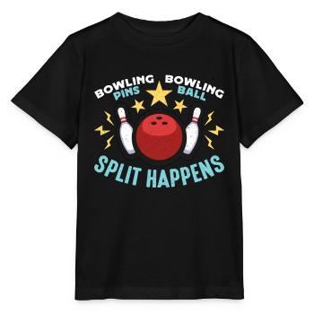 Alley Bowling Pins Bowling League Ninepins Balls - Stanley/Stella MINI CREATOR Kids’ T-Shirt - black - Front - Mikhail (115cm)