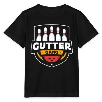 Alley Bowling Gutter Gang Ninepins Bowling Ball - Stanley/Stella MINI CREATOR Kids’ T-Shirt - black - Front - Mikhail (115cm)