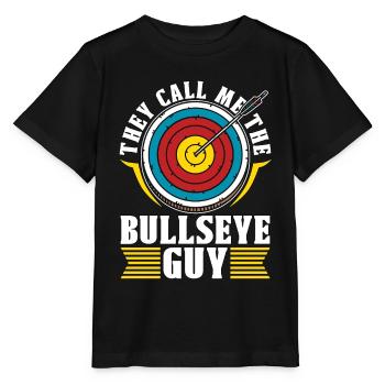 Target Sports They Call Me The Bullseye Shooting - Stanley/Stella Kinder T-Shirt MINI CREATOR  - Schwarz - Vorne - Mikhail (115cm)