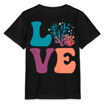 Korallenriff Meer Ozean LIEBE - Stanley/Stella Kinder T-Shirt MINI CREATOR  - Schwarz - Vorne - Mikhail (115cm)