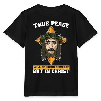 Théologie La vraie paix sera trouvée Église religieuse - T-shirt bio MINI CREATOR Stanley/Stella Enfant - noir - Devant - Mikhail (115cm)