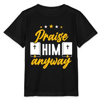 La théologie le loue quand même Théologien religieux - T-shirt bio MINI CREATOR Stanley/Stella Enfant - noir - Devant - Mikhail (115cm)