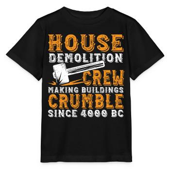 Démolition de - T-shirt bio MINI CREATOR Stanley/Stella Enfant - noir - Devant - Mikhail (115cm)