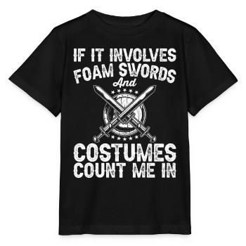 LARP Live-Action Role-Playing Games - Stanley/Stella MINI CREATOR Kids’ T-Shirt - black - Front - Mikhail (115cm)
