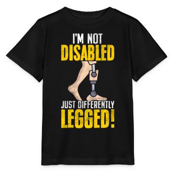Leg prosthesis - Stanley/Stella MINI CREATOR Kids’ T-Shirt - black - Front - Mikhail (115cm)