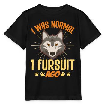 Furry Fandom Fursona Wolf - Stanley/Stella MINI CREATOR Kids’ T-Shirt - black - Front - Mikhail (115cm)