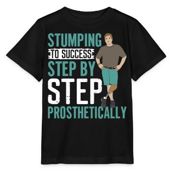Beinprothese Amputierter - Stanley/Stella Kinder T-Shirt MINI CREATOR  - Schwarz - Vorne - Mikhail (115cm)