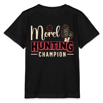 Mushroom Hunting Morel Hunting Champion Mycologist - Stanley/Stella Kinder T-Shirt MINI CREATOR  - Schwarz - Vorne - Mikhail (115cm)