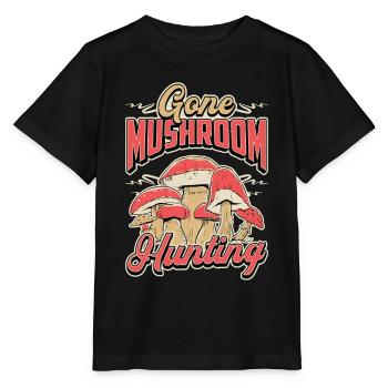 Mushroom Hunting Gone Mushroom Hunting Mushrooming - Stanley/Stella Kinder T-Shirt MINI CREATOR  - Schwarz - Vorne - Mikhail (115cm)