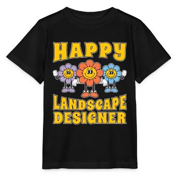 Paysagiste Happy Paysagiste Tonte de terrain - T-shirt bio MINI CREATOR Stanley/Stella Enfant - noir - Devant - Mikhail (115cm)