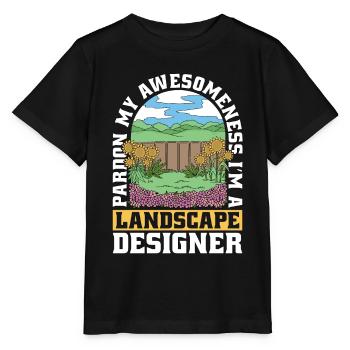 Landscaper Pardon My Awesomeness I'm A Lawn Mower - Stanley/Stella MINI CREATOR Kids’ T-Shirt - black - Front - Mikhail (115cm)