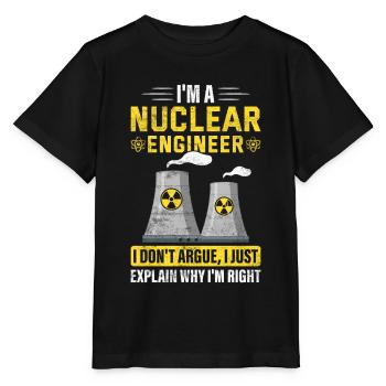 Centrale nucléaire - T-shirt bio MINI CREATOR Stanley/Stella Enfant - noir - Devant - Mikhail (115cm)