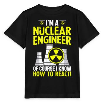 Drôle de centrale nucléaire - T-shirt bio MINI CREATOR Stanley/Stella Enfant - noir - Devant - Mikhail (115cm)