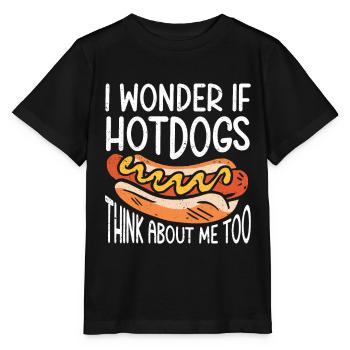 Hot-Dog Cadeau Nourriture Hot Dog - T-shirt bio MINI CREATOR Stanley/Stella Enfant - noir - Devant - Mikhail (115cm)