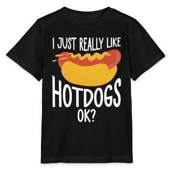 Hot-Dog Cadeau Nourriture Hot Dog - T-shirt bio MINI CREATOR Stanley/Stella Enfant - noir - Devant - Mikhail (115cm)