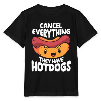 Hot Dog Gift Food Hot Dog - Stanley/Stella MINI CREATOR Kids’ T-Shirt - black - Front - Mikhail (115cm)