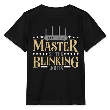 Network Engineer Master Of The Blinking Networking - Stanley/Stella MINI CREATOR Kids’ T-Shirt - black - Front - Mikhail (115cm)
