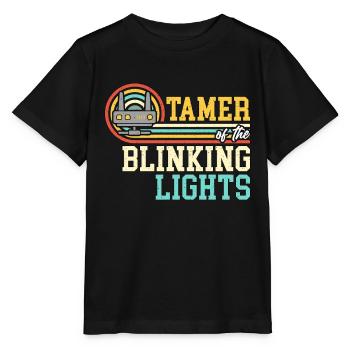 Network Engineer Tamer Of The Blinking Programmer - Stanley/Stella MINI CREATOR Kids’ T-Shirt - black - Front - Mikhail (115cm)