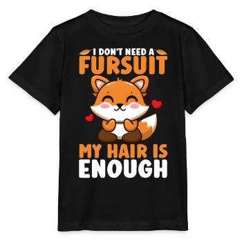 Furry Fandom Fursona Fox - Stanley/Stella MINI CREATOR Kids’ T-Shirt - black - Front - Mikhail (115cm)