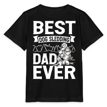 Mushing Dog Sledding Musher - Stanley/Stella MINI CREATOR Kids’ T-Shirt - black - Front - Mikhail (115cm)