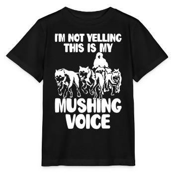 Mushing Dog Sledding Musher - Stanley/Stella MINI CREATOR Kids’ T-Shirt - black - Front - Mikhail (115cm)