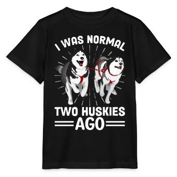 Mushing Dog Sledding Siberian Husky - Stanley/Stella MINI CREATOR Kids’ T-Shirt - black - Front - Mikhail (115cm)