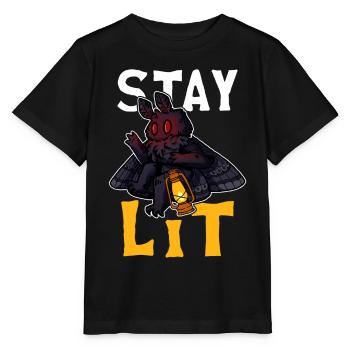 Cryptozoologie de Mothman Crypttide - T-shirt bio MINI CREATOR Stanley/Stella Enfant - noir - Devant - Mikhail (115cm)