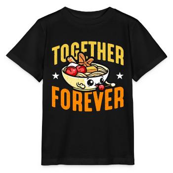Boulettes de viande ensemble Forever Loves Pasta Boulette de viande - T-shirt bio MINI CREATOR Stanley/Stella Enfant - noir - Devant - Mikhail (115cm)