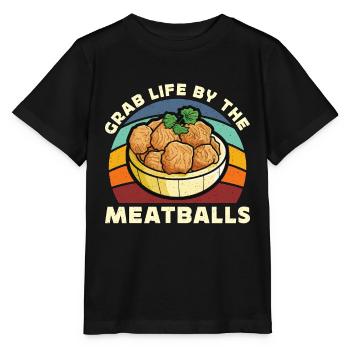 Boulettes de viande Grab Life par les boulettes de viande Cuisinier italien - T-shirt bio MINI CREATOR Stanley/Stella Enfant - noir - Devant - Mikhail (115cm)