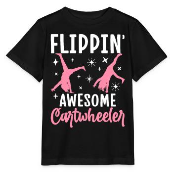 Gymnastique à roue de charrette - T-shirt bio MINI CREATOR Stanley/Stella Enfant - noir - Devant - Mikhail (115cm)